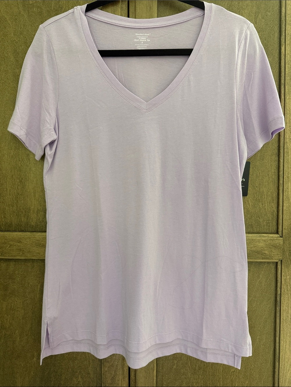 Set of 3 V-Neck short sleeve Tees - Lavender, Light Blue & Coral - Picture 9 of 11